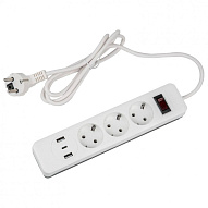 Сетевой фильтр Uniel S-GSR3-1,5 U2C1 WHITE/GREY UL-00012107 500_191_3082875